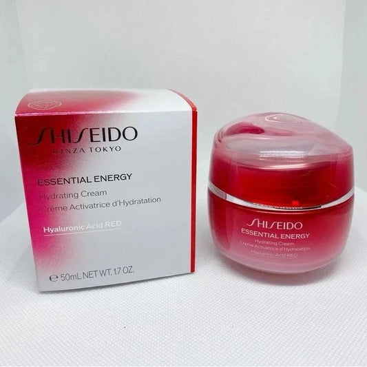 New Shiseido Essential Energy Hydrating Cream 1.7 oz / 50mL β Hyaluronic Acid β Red Fit And Glow