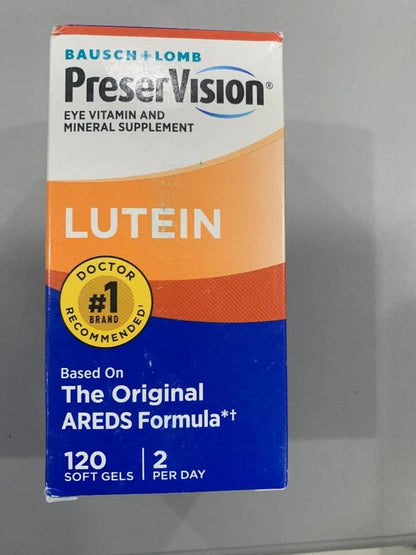 Bausch & Lomb PreserVision AREDS Lutein Eye supplement 120 Softgels