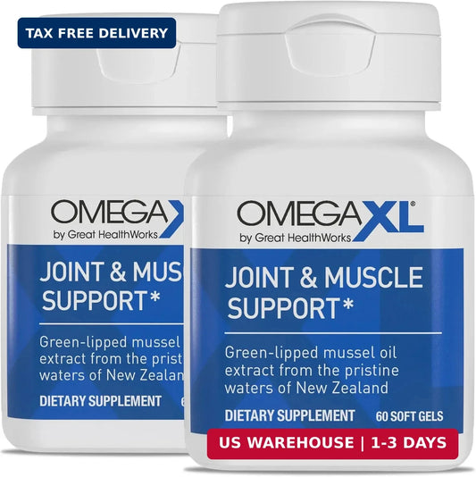 Pack Of 2 OmegaXL Joint Support Supplement, 60 Count (2 Pack) | Green Lipped