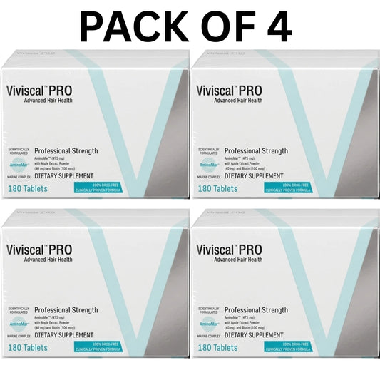 4 Pack of Viviscal PRO Advance Hair Growth Supplement 180