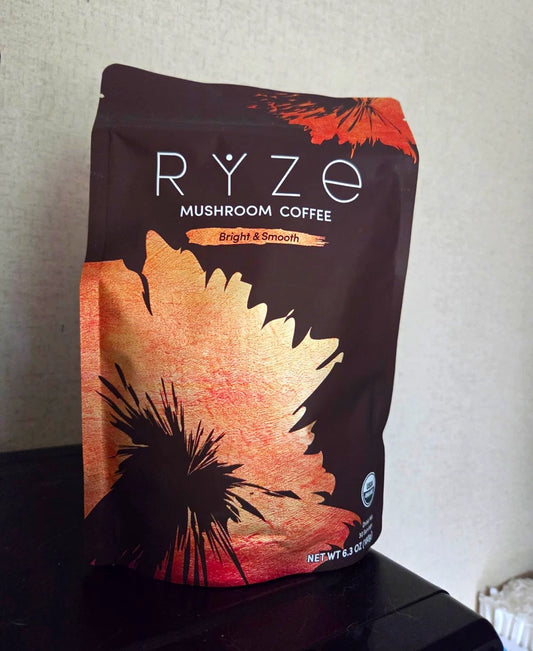 1Pack Organic Rýze Mushroom Coffee 30 Servings Instant Coffee