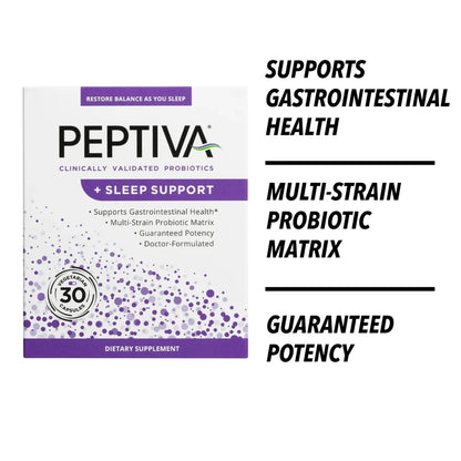 Peptiva 26 Billion Multi-Strain Probiotic and Sleep Support 30 Capsules