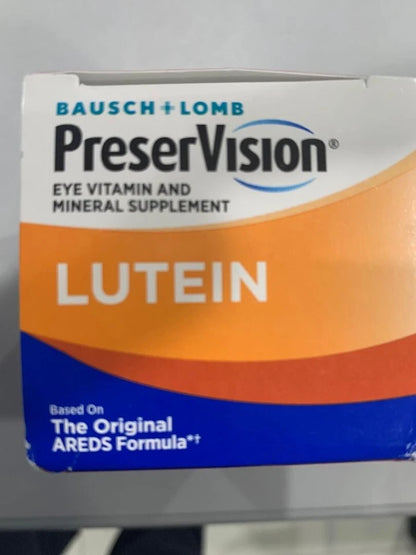 Bausch & Lomb PreserVision AREDS Lutein Eye supplement 120 Softgels