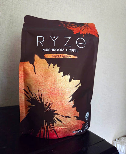 1Pack Organic Rýze Mushroom Coffee 30 Servings Instant Coffee